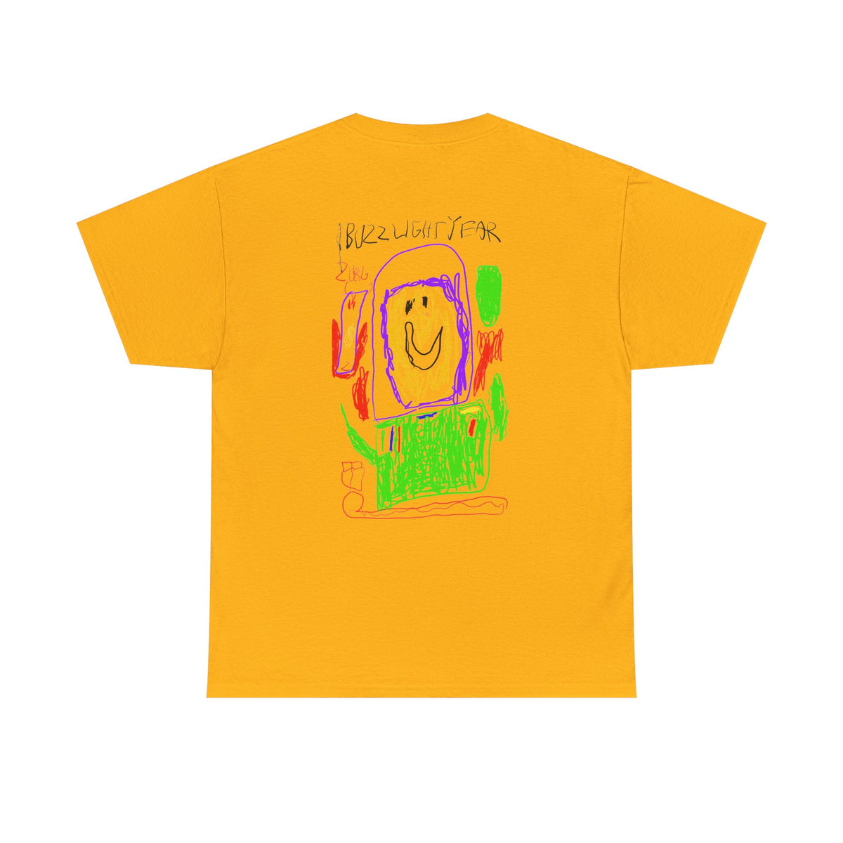 Kids’ Art Smile T-Shirt — Colorful Crayon Drawing Tee (Back Print)
