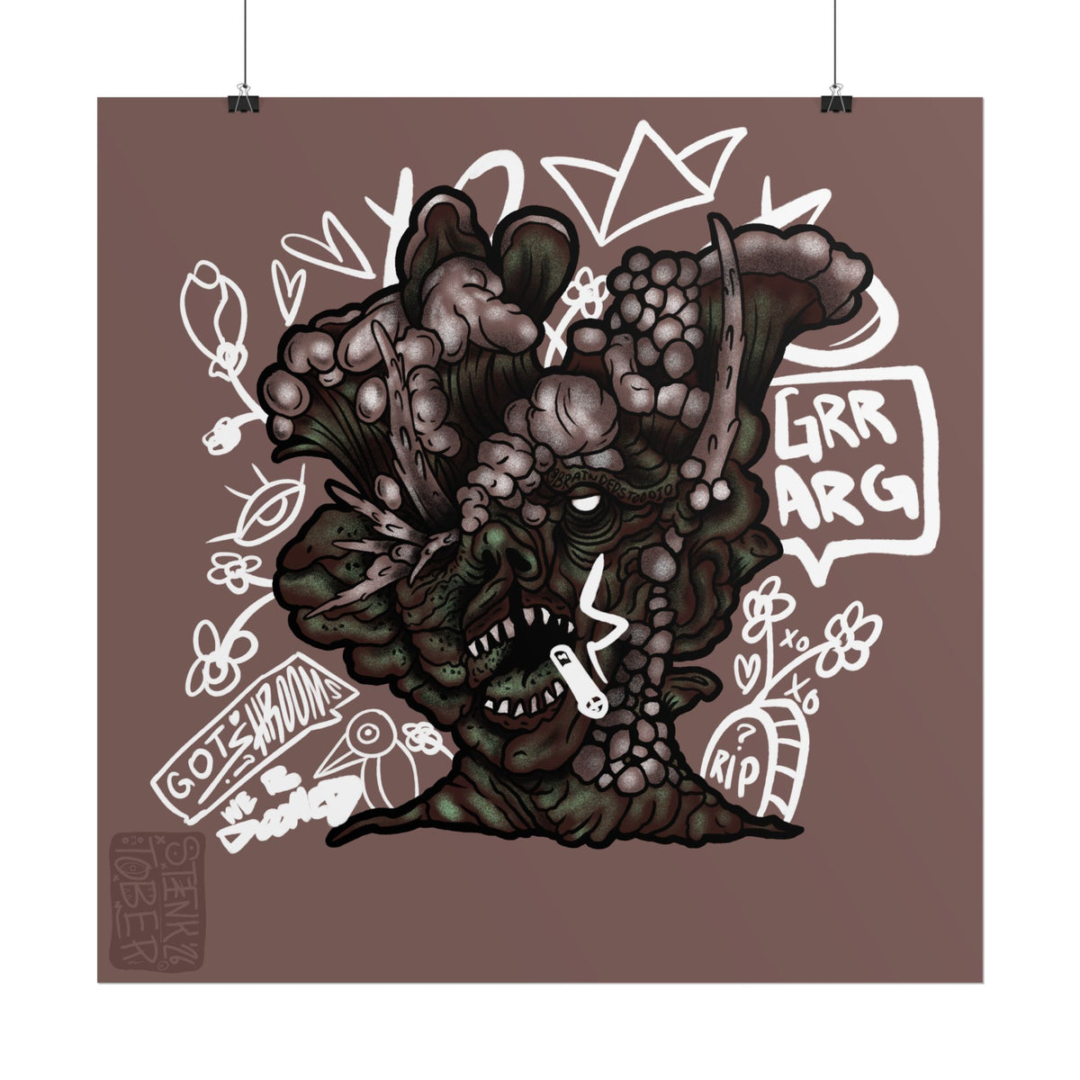 "DOOM SHROOM" - Rolled Poster Print (Square) (Matte/Glossy/Satin)