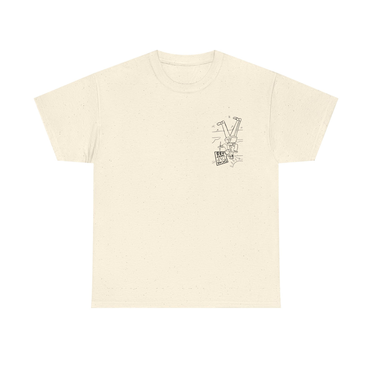 Protester Line Art Tee — Minimalist March Graphic T-Shirt