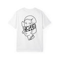 Graphic T-Shirt — Surreal Maze Lady Head Portrait Line Art