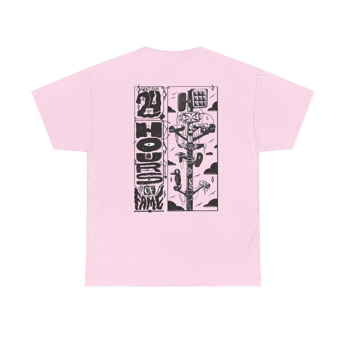 "24 Hours of Fame" - Graphic Tee (Back Print w/ F.T.W.) (Gildan 5K)