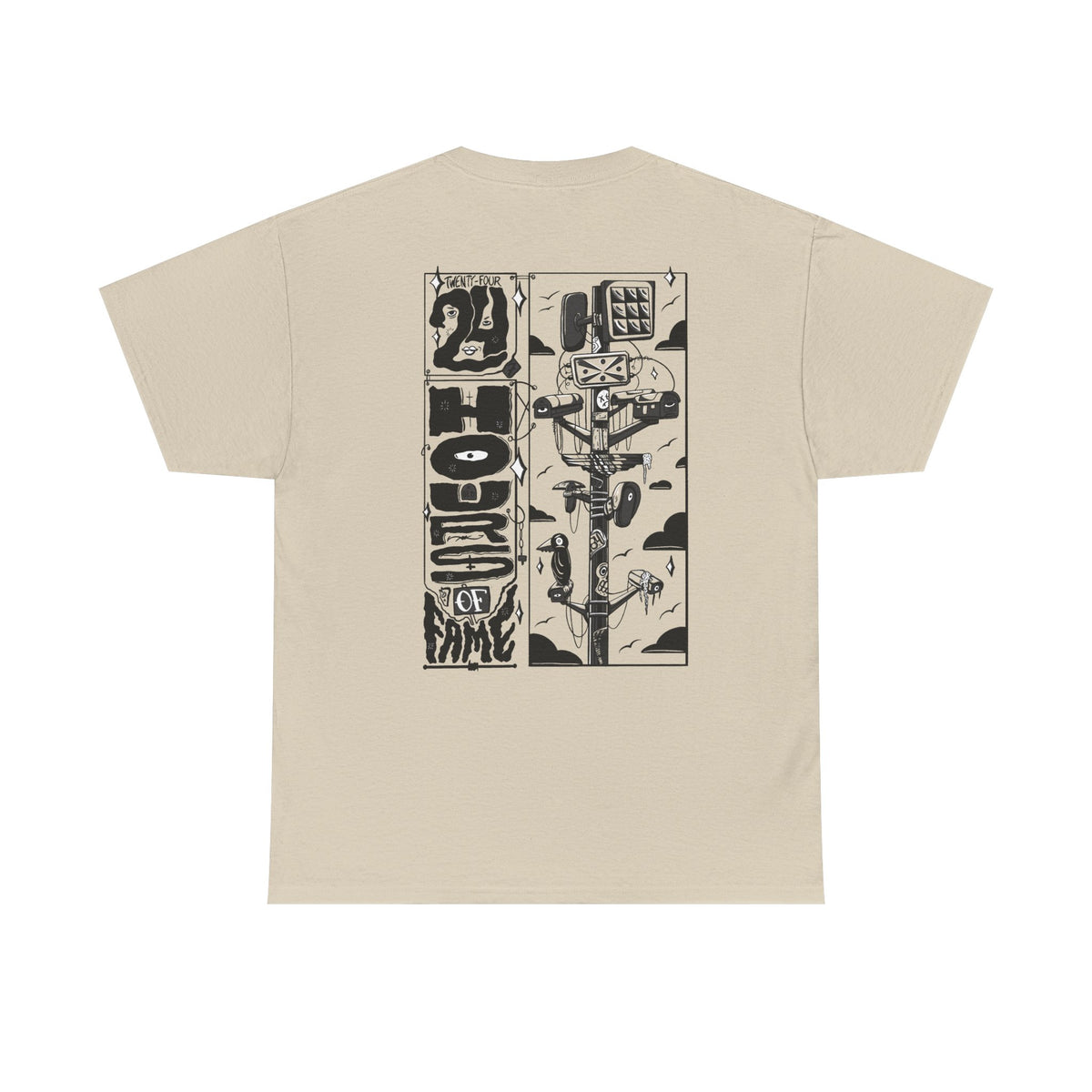 "24 Hours of Fame" - Graphic Tee (Back Print w/ F.T.W.) (Gildan 5K)