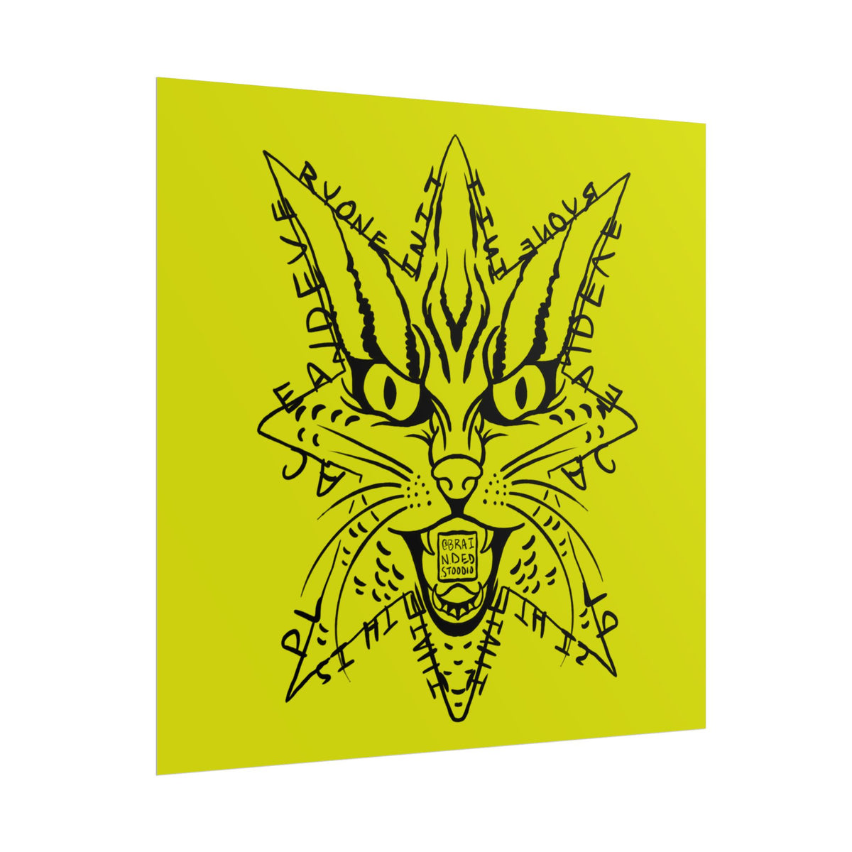 "I hate this place and everyone in it." - Rolled Poster Print (Square) (Matte/Glossy/Satin)