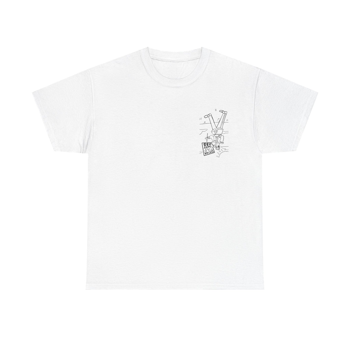 Protester Line Art Tee — Minimalist March Graphic T-Shirt