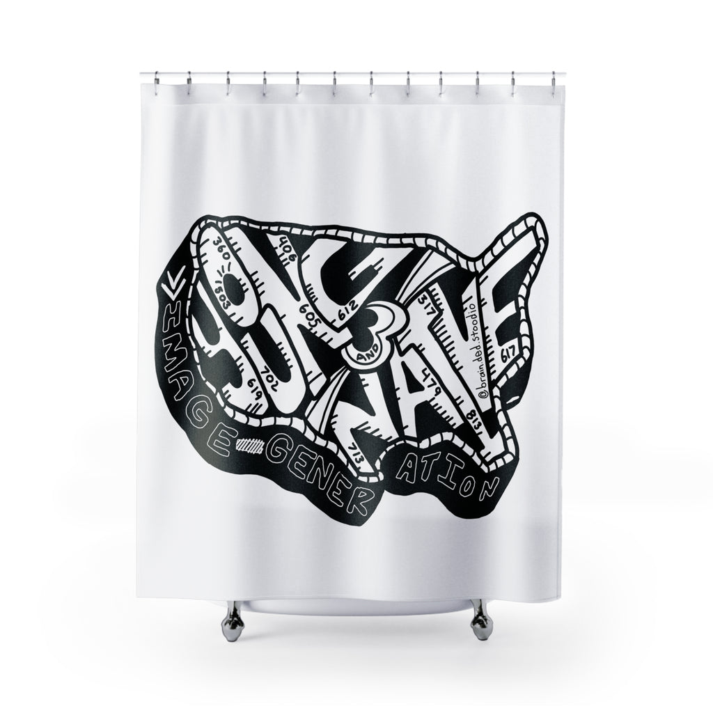 Young & Naive -  Black & White Hand-Drawn USA Map Typography