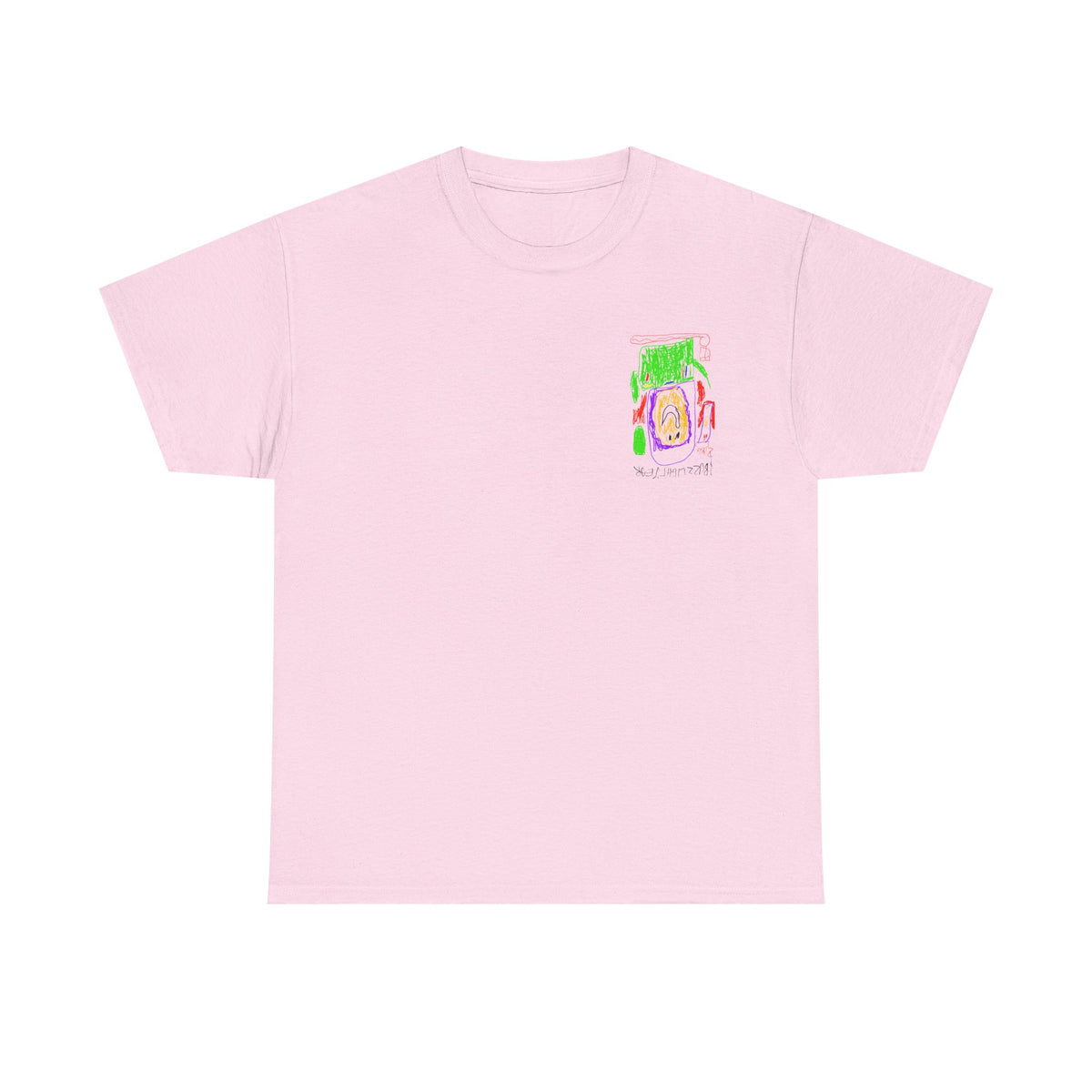 Kids’ Art Smile T-Shirt — Colorful Crayon Drawing Tee (Back Print)