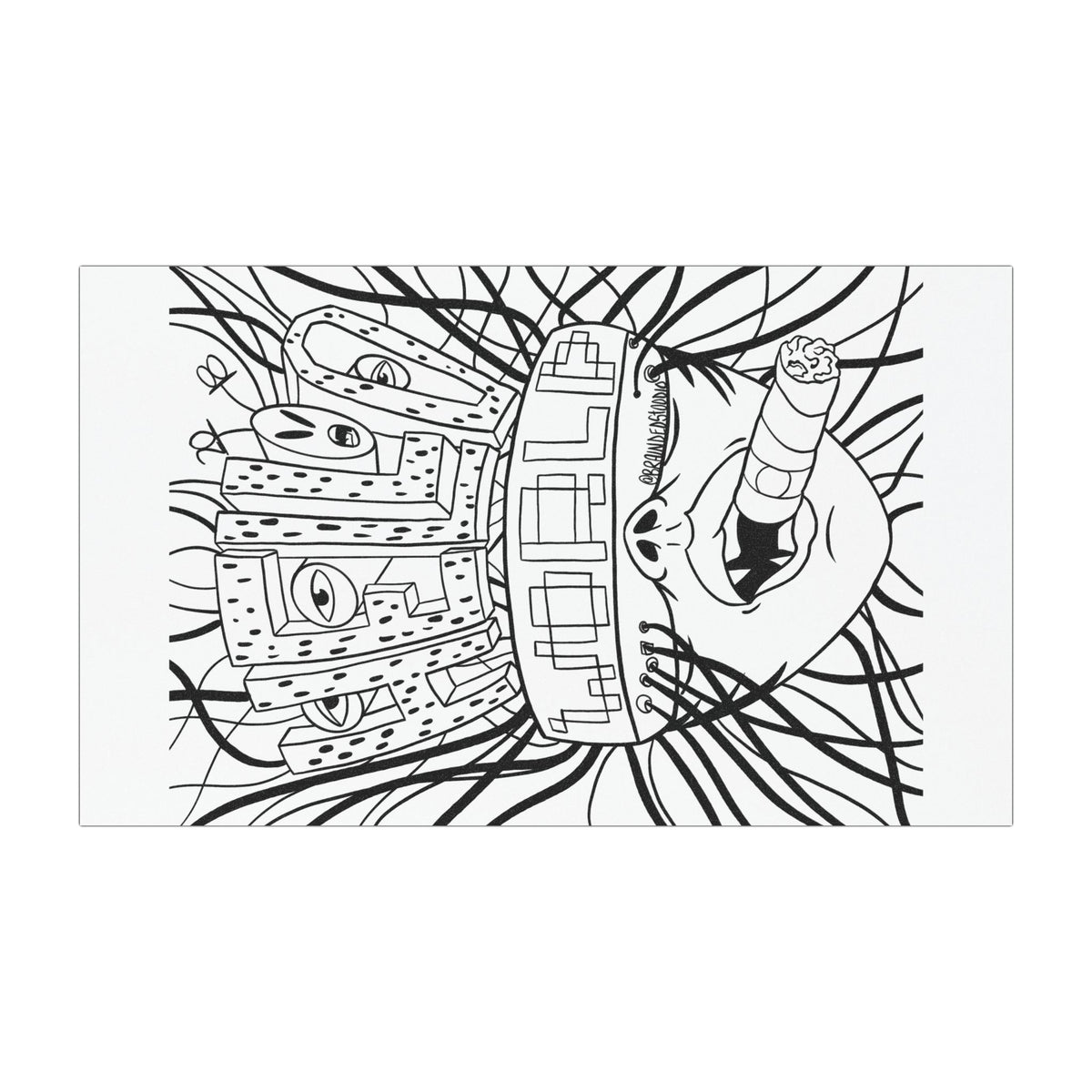 Car Magnet — Hello World Monochrome