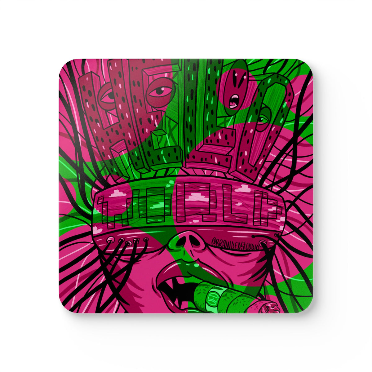 "Hello World" - 4 Coaster Set