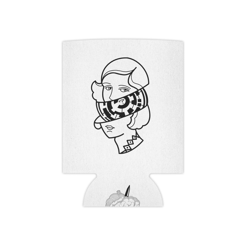 Lady Head Maze // Brain Ded Bookstore Logo - Can Cooler Koozie