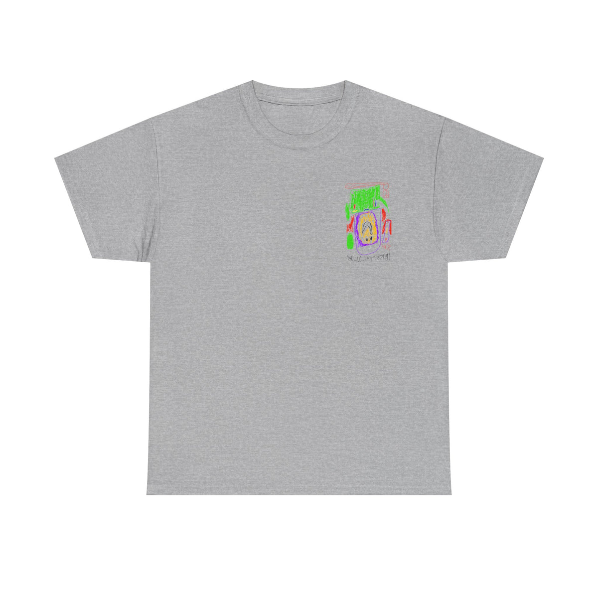 Kids’ Art Smile T-Shirt — Colorful Crayon Drawing Tee (Back Print)
