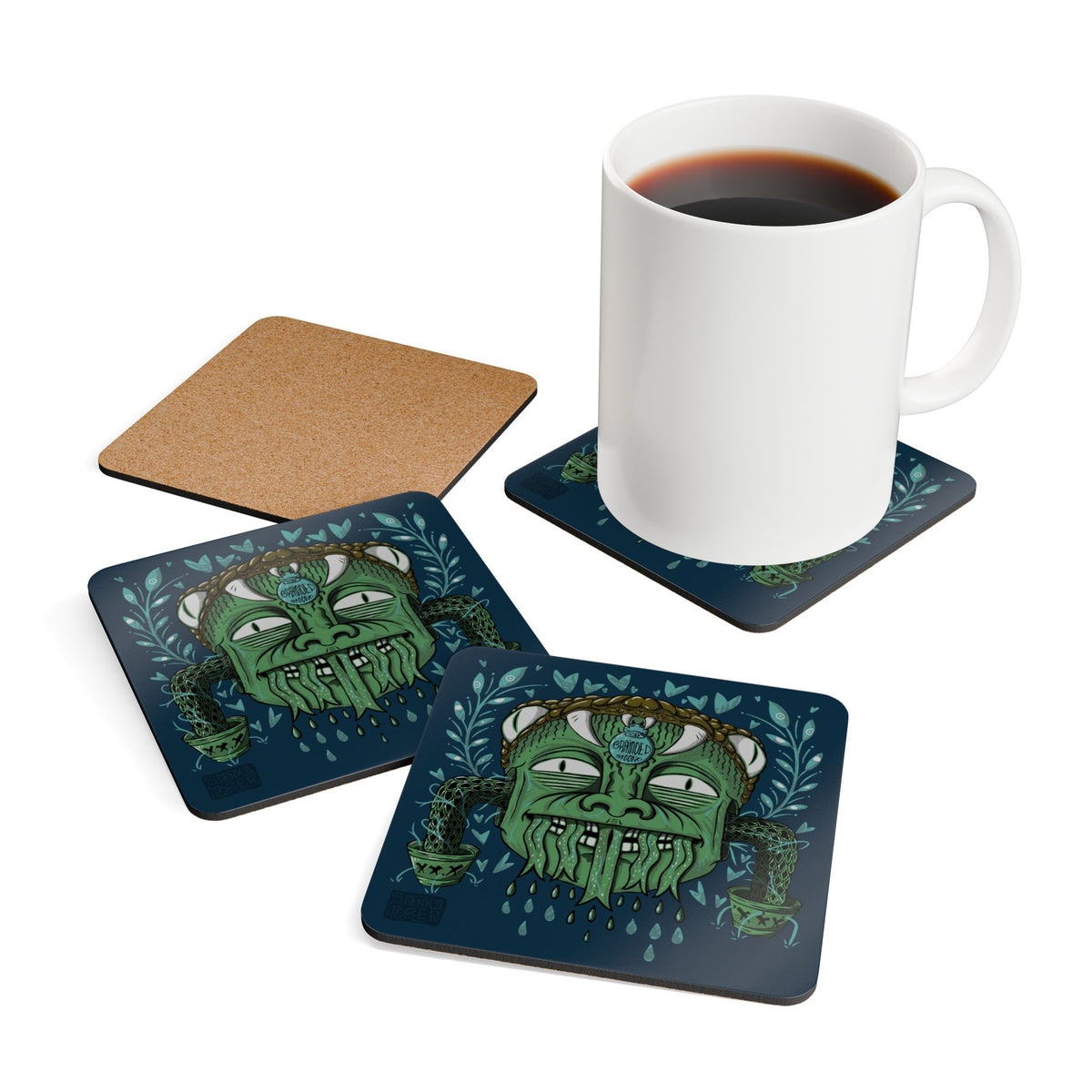 "SNAKE KID" - 4 Coaster Set