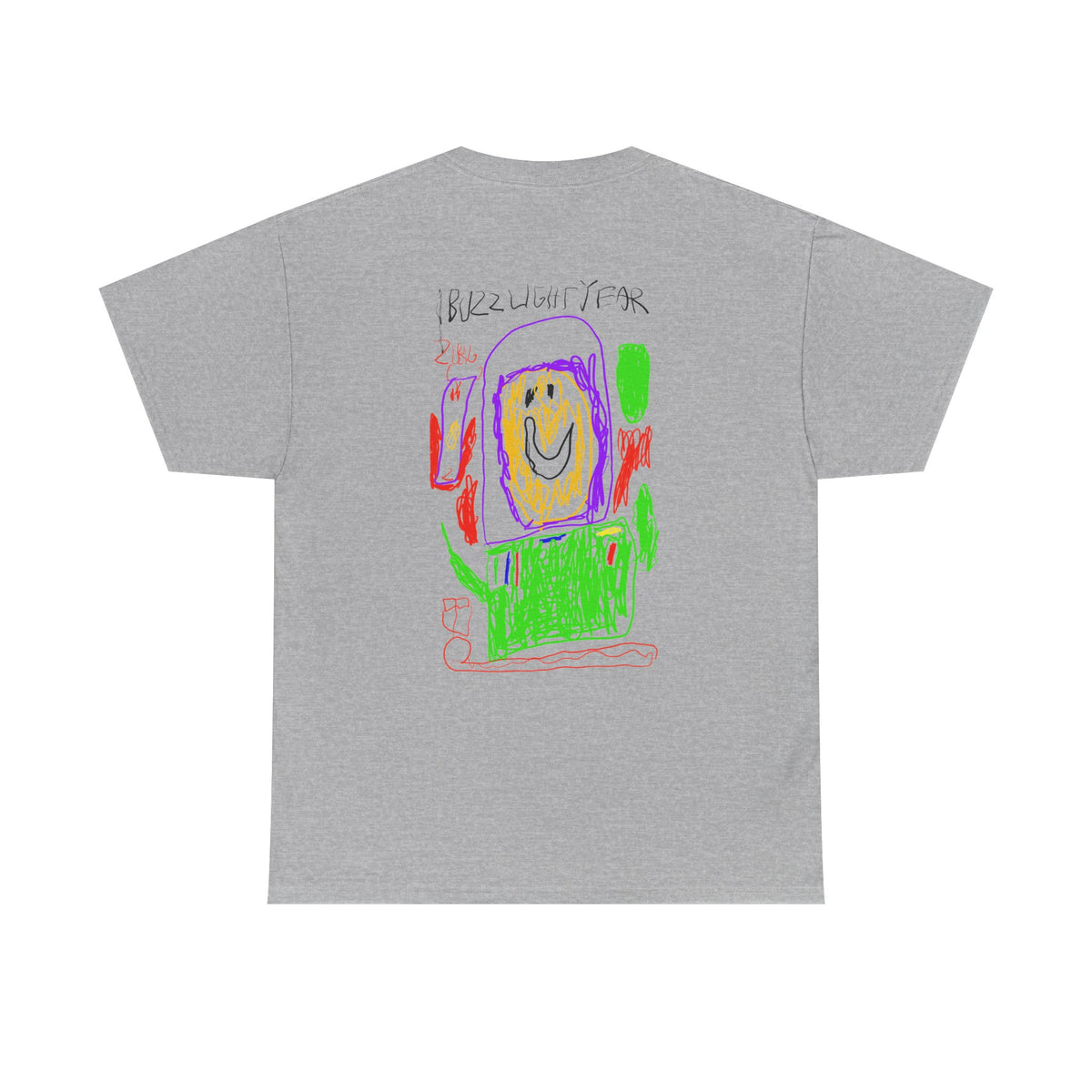 Kids’ Art Smile T-Shirt — Colorful Crayon Drawing Tee (Back Print)