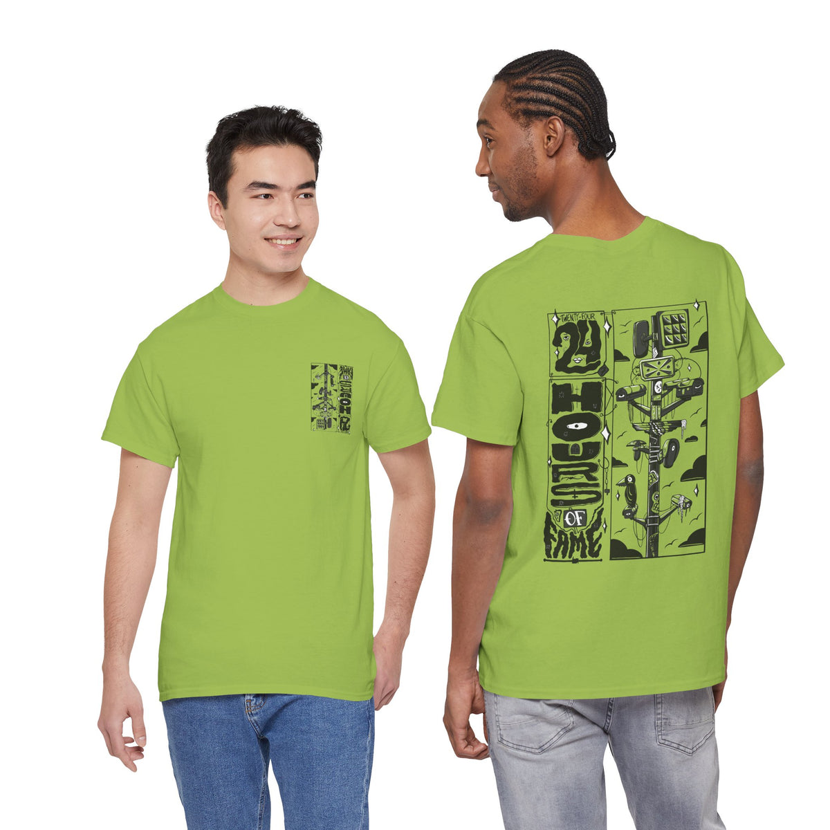 "24 Hours of Fame" - Graphic Tee (Back Print w/ F.T.W.) (Gildan 5K)