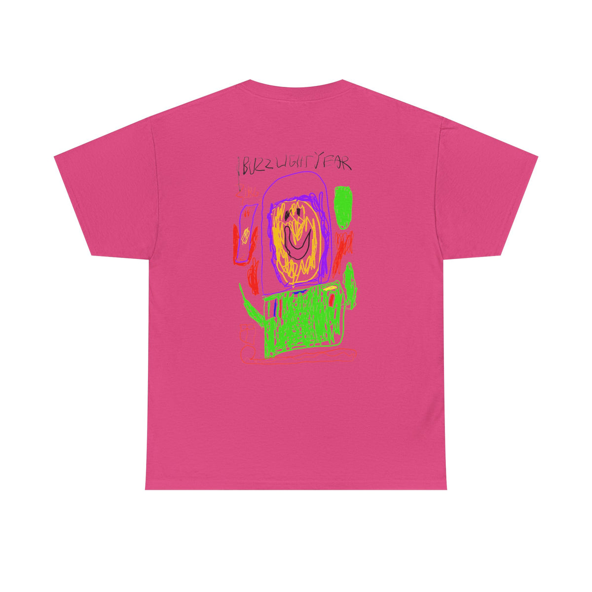 Kids’ Art Smile T-Shirt — Colorful Crayon Drawing Tee (Back Print)