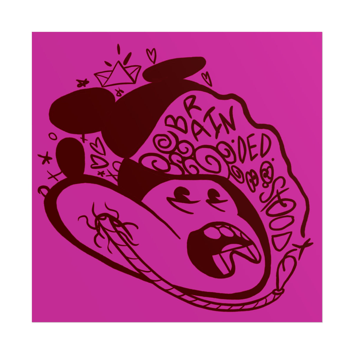"ICKY MICKEY" - Rolled Poster Print (Square) (Matte/Glossy/Satin)