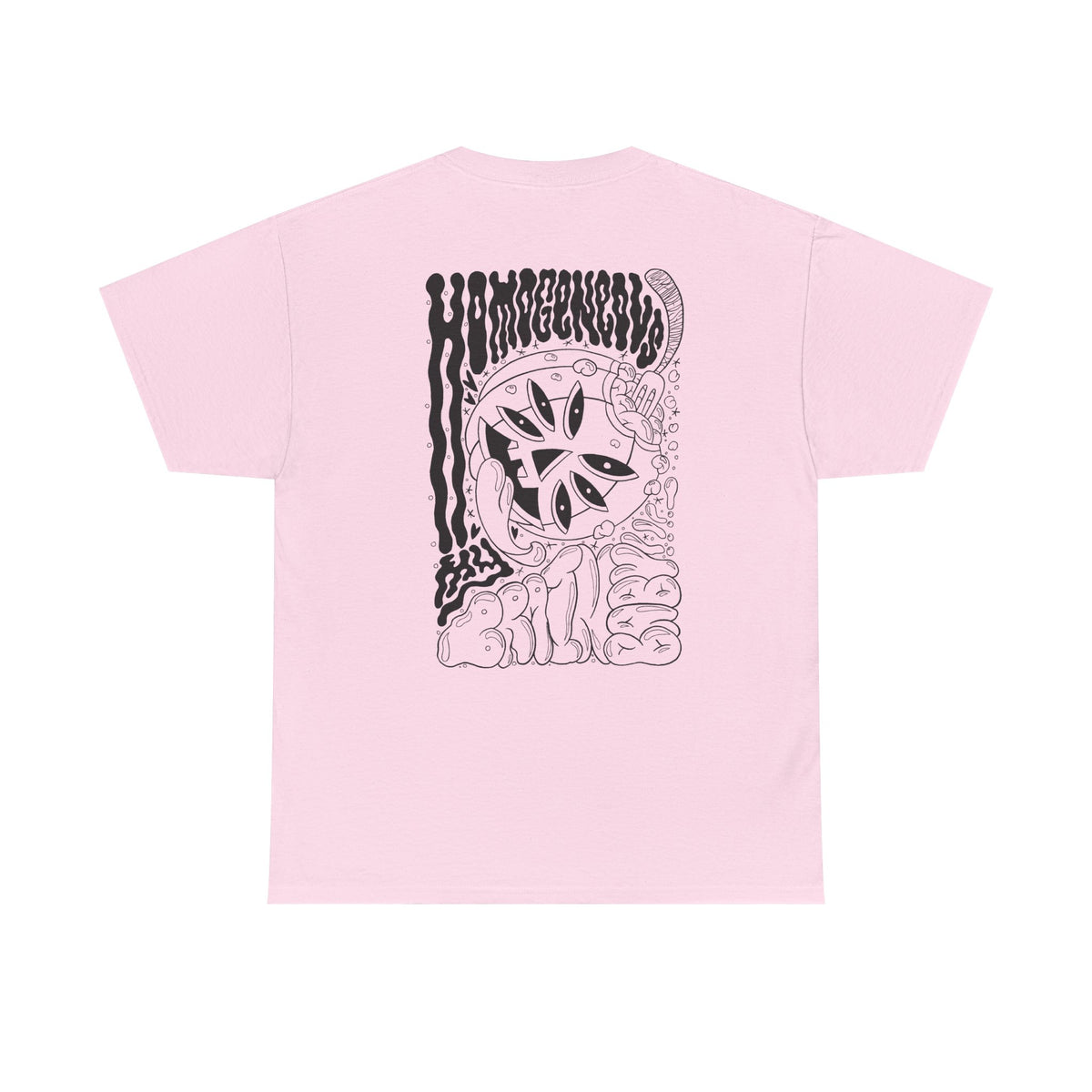 Monochrome Pumpkin Graphic Tee — Retro Black & White Pocket + Back Print