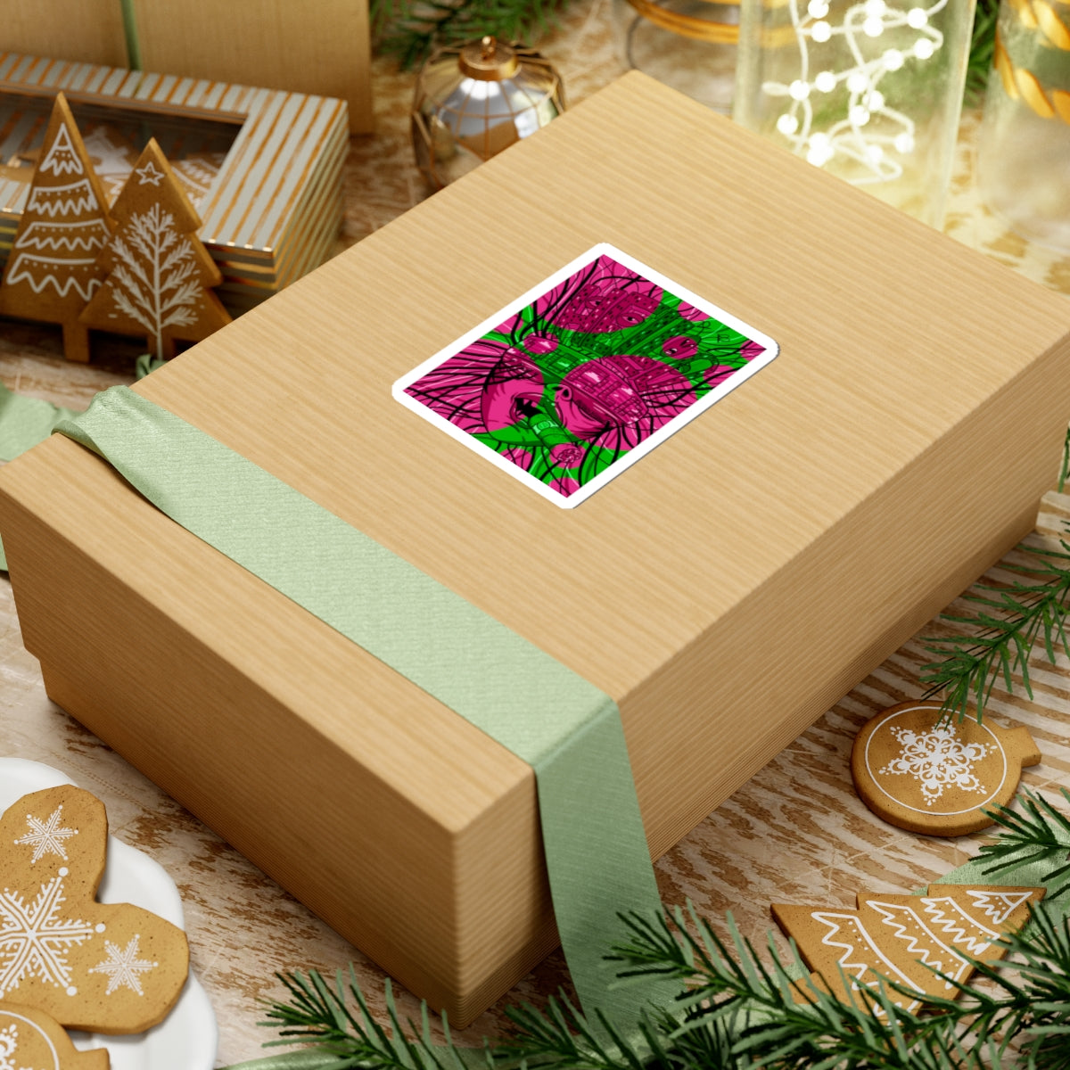 Color Art Sticker — Hello World