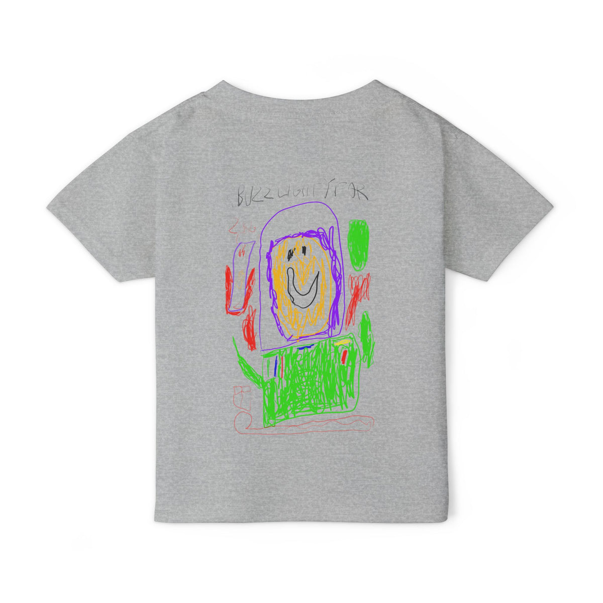 Kids' Crayon Art T‑Shirt — Hand‑Drawn Buzz Lightyear Toddler Tee