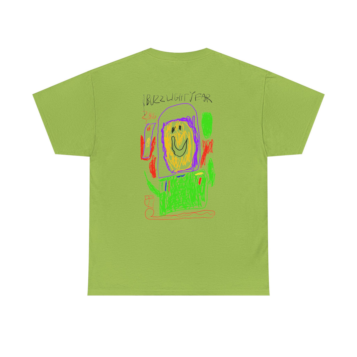 Kids’ Art Smile T-Shirt — Colorful Crayon Drawing Tee (Back Print)