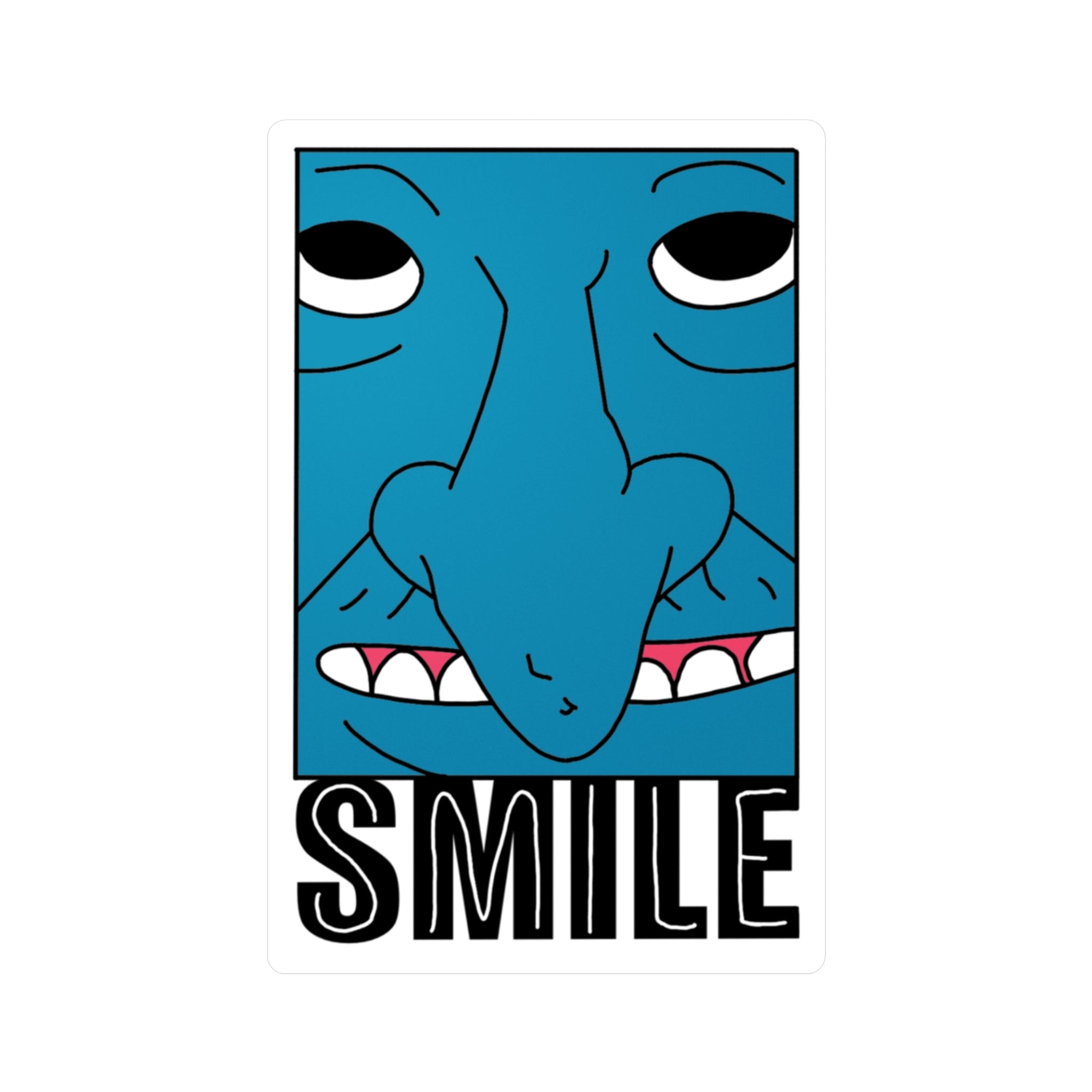 Mr Boss Smile Vinyl Sticker — Kiss-Cut Decal