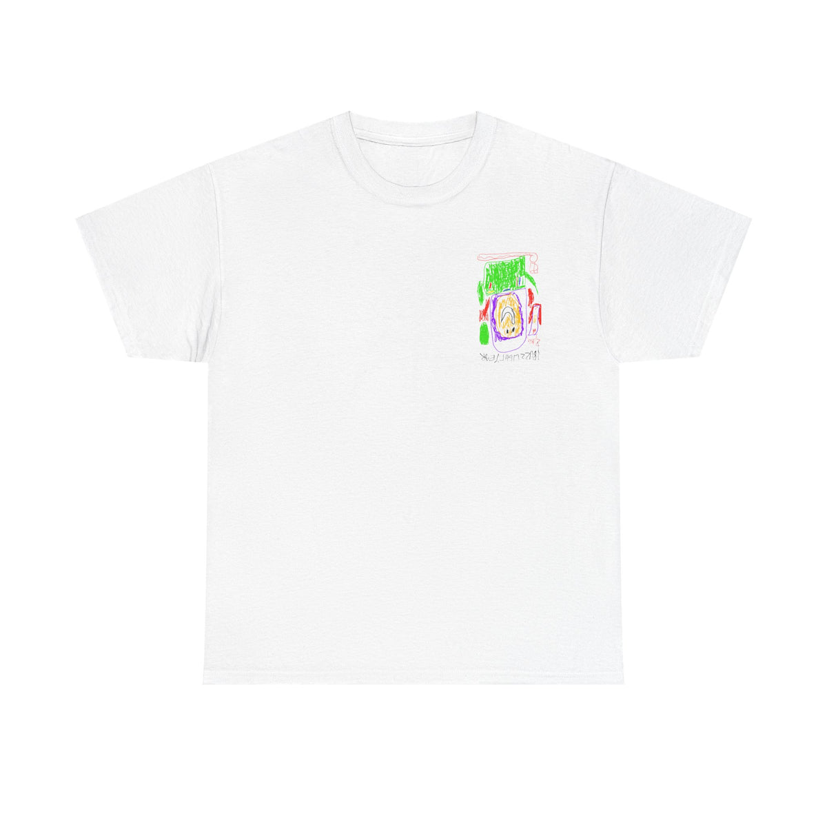 Kids’ Art Smile T-Shirt — Colorful Crayon Drawing Tee (Back Print)