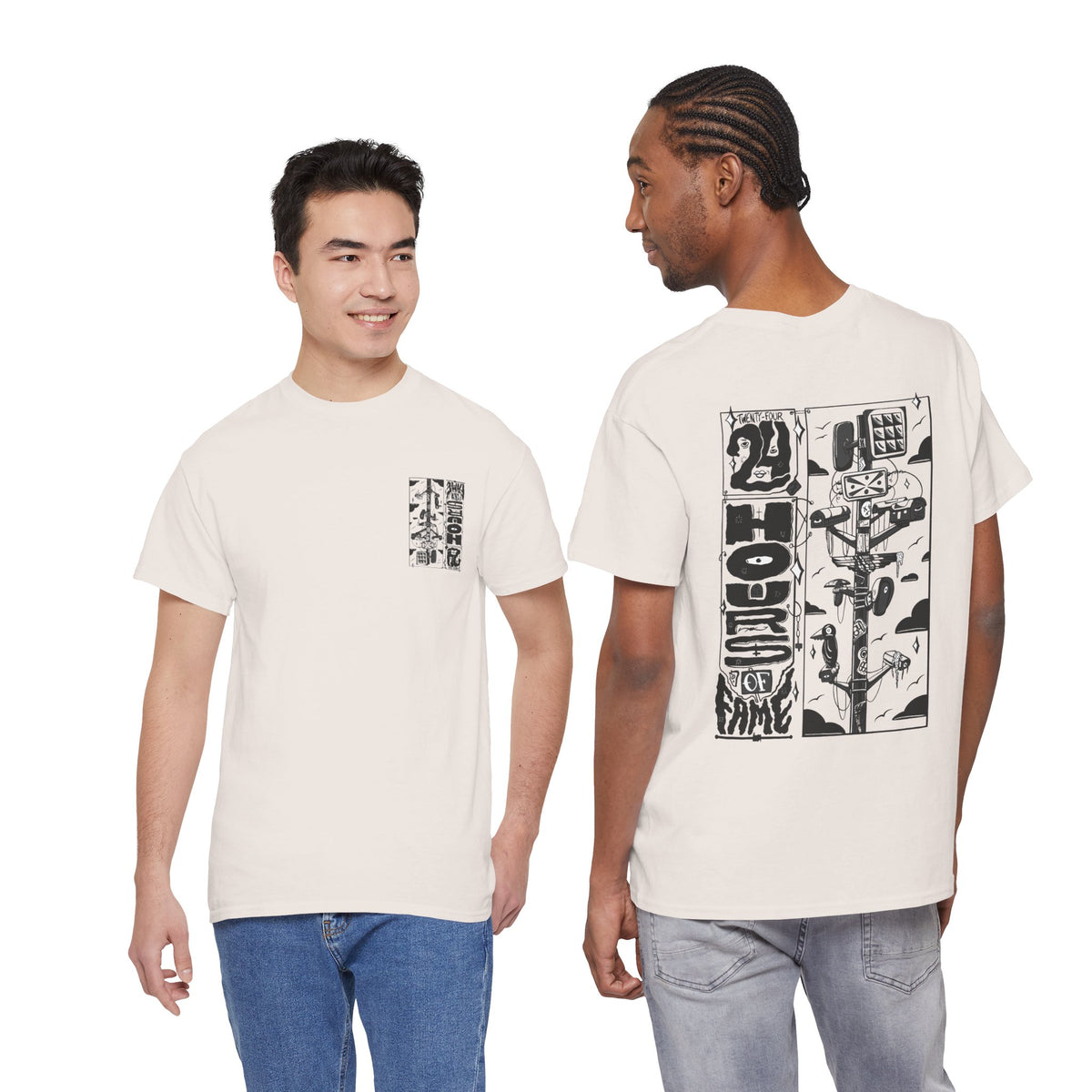 "24 Hours of Fame" - Graphic Tee (Back Print w/ F.T.W.) (Gildan 5K)