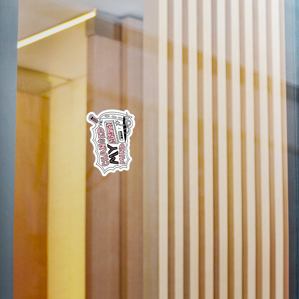 Changed My Mind Robot Sticker — Kiss-Cut Vinyl Decal