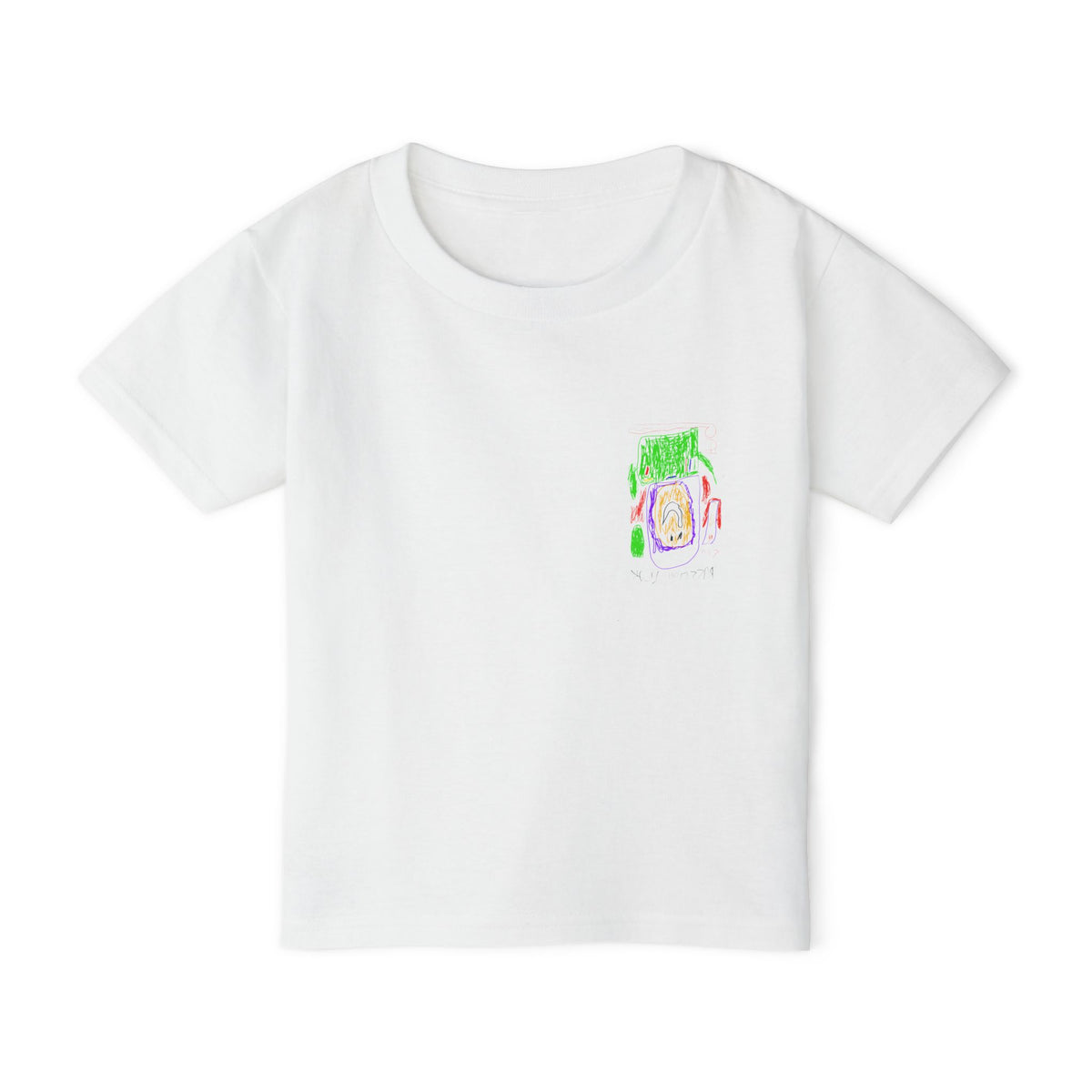 Kids' Crayon Art T‑Shirt — Hand‑Drawn Buzz Lightyear Toddler Tee