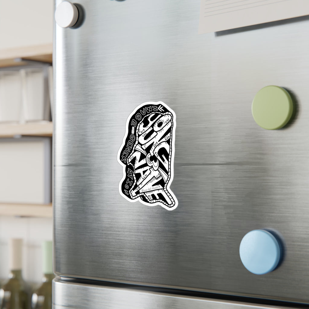 Kiss-Cut Vinyl Decal — "young and naive usa"