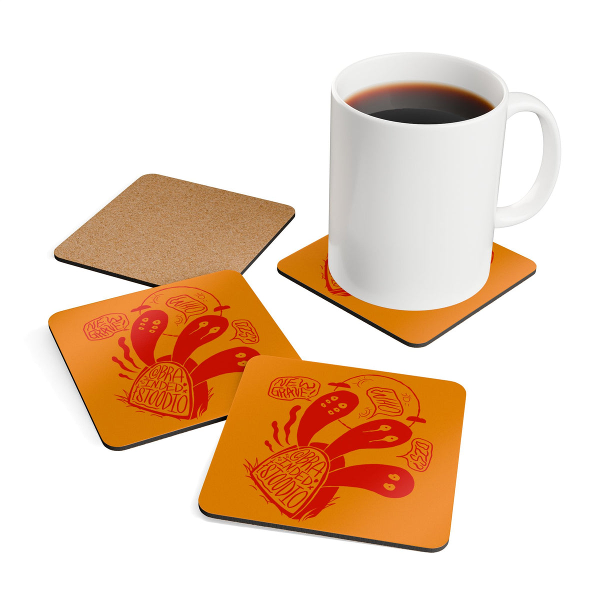"New Grave Who Dis?" - 4 Coaster Set