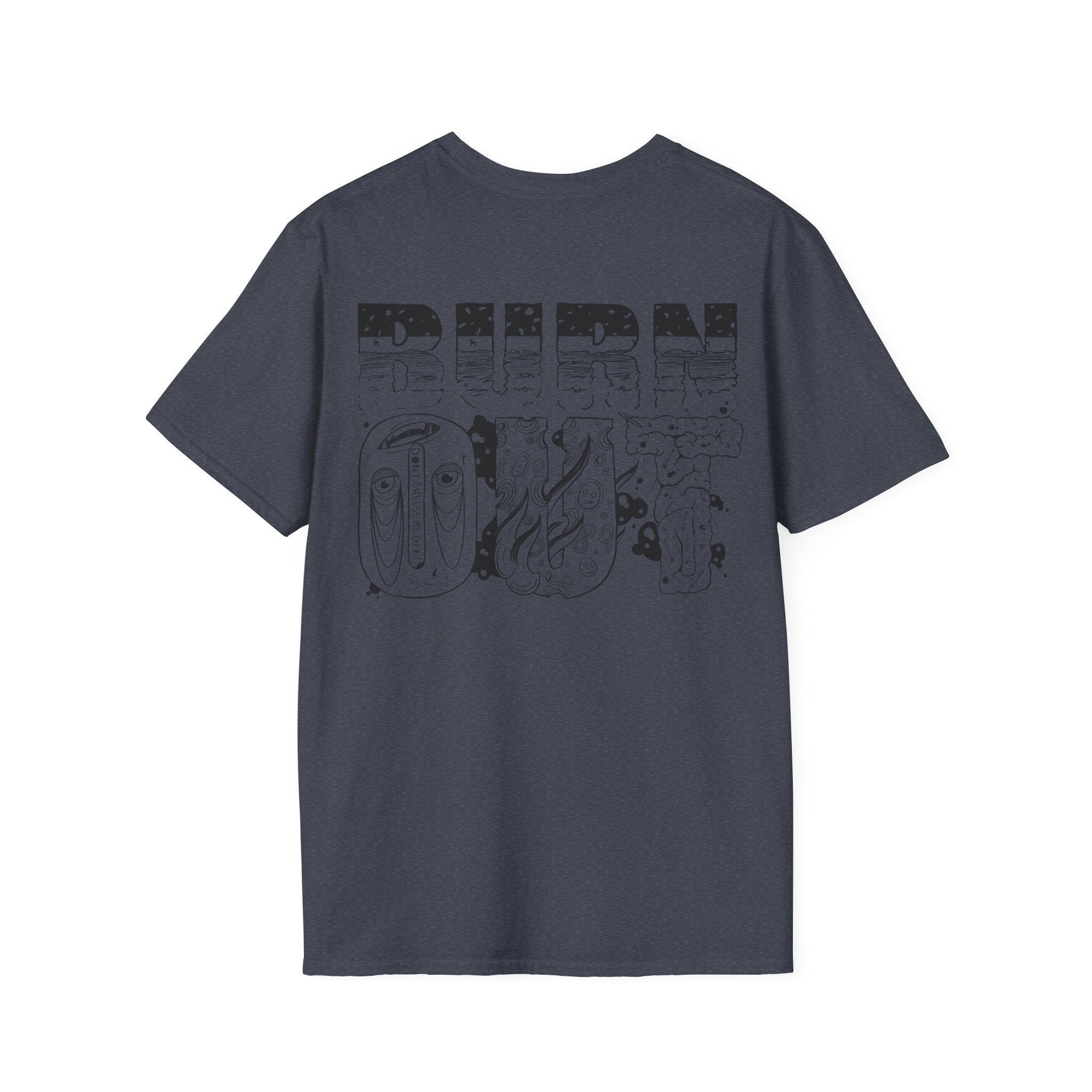Burn Out Graphic T-Shirt — 'Burn Out' Back Design