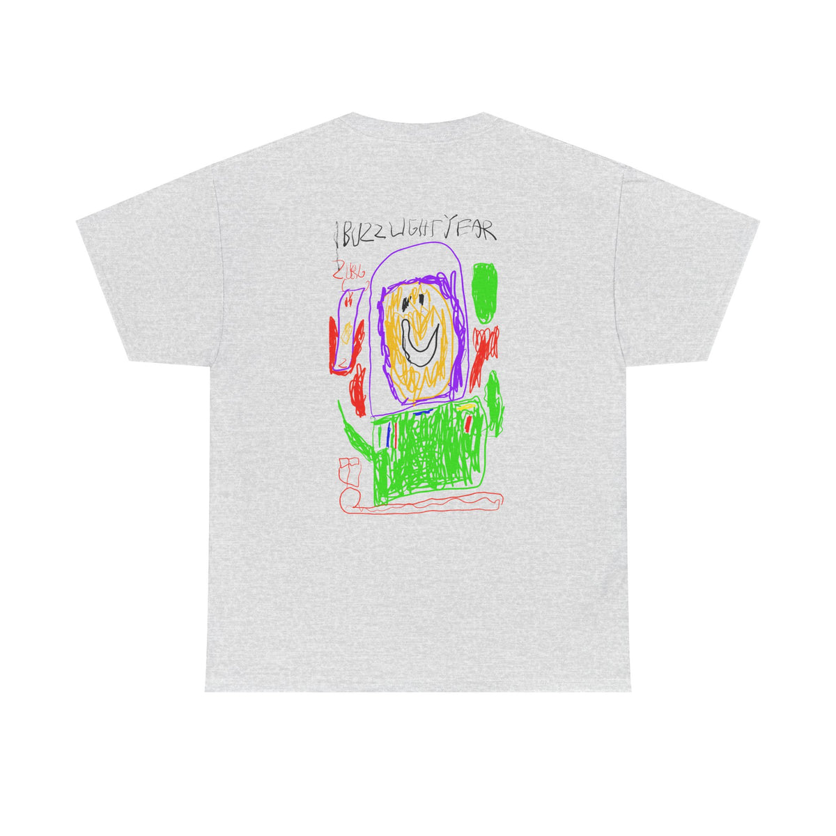 Kids’ Art Smile T-Shirt — Colorful Crayon Drawing Tee (Back Print)