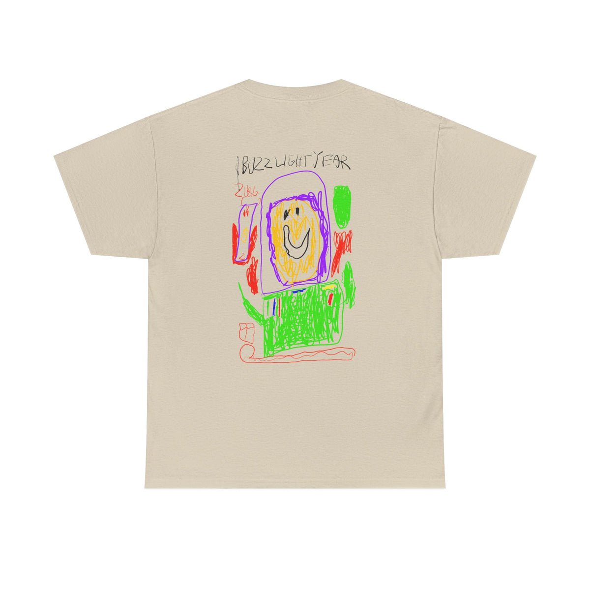 Kids’ Art Smile T-Shirt — Colorful Crayon Drawing Tee (Back Print)