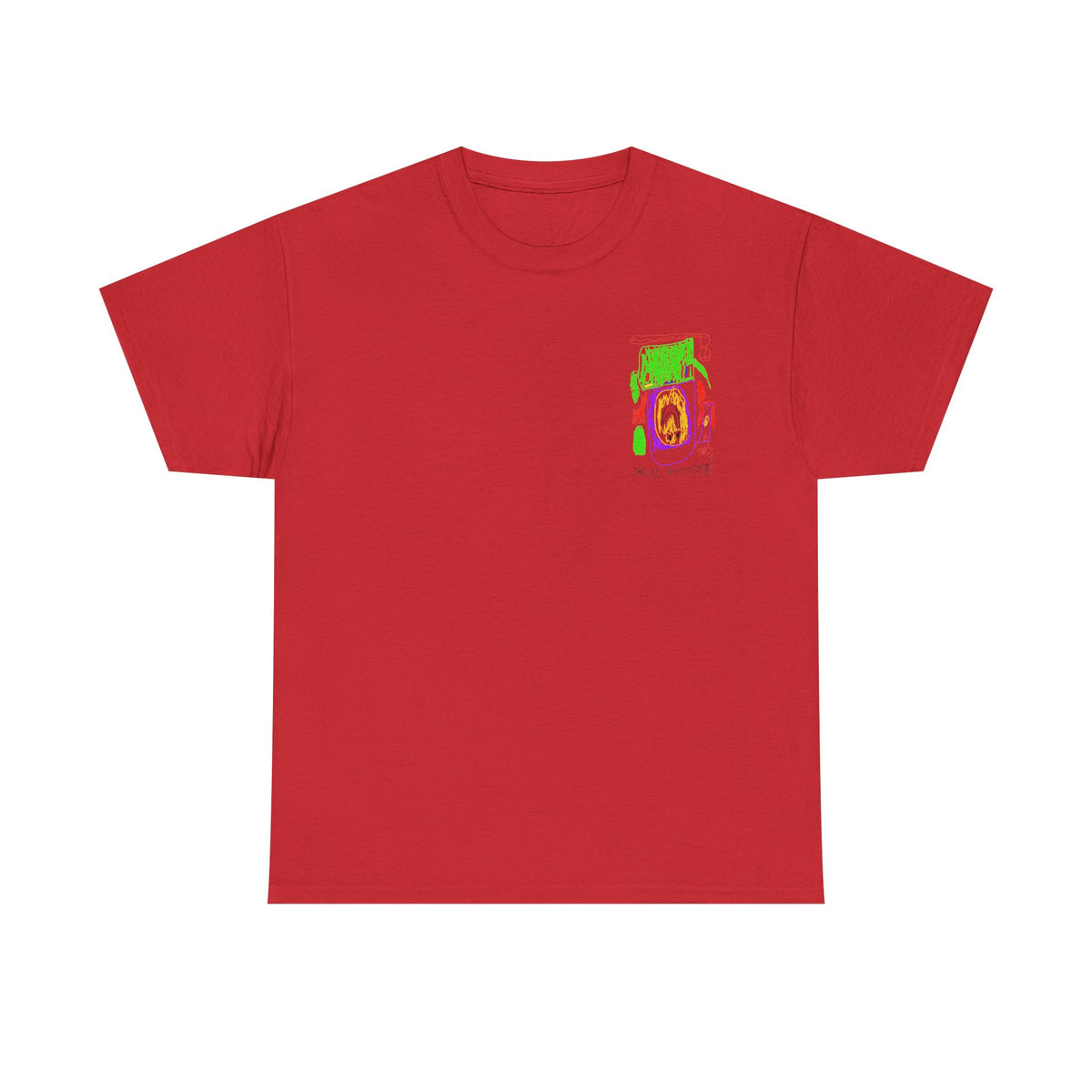 Kids’ Art Smile T-Shirt — Colorful Crayon Drawing Tee (Back Print)