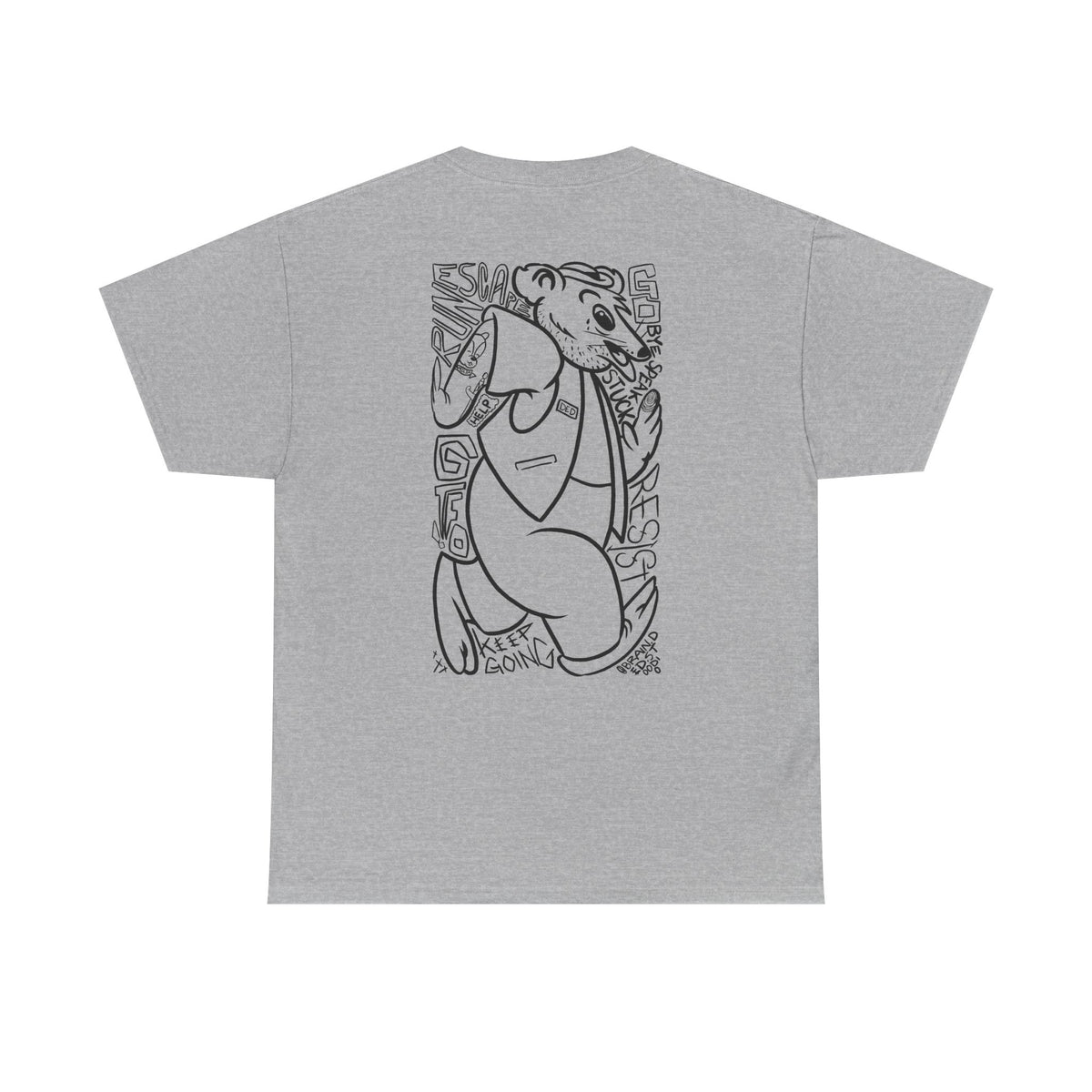 "RUN" - Graphic Tee (Back Print w/ F.T.W.) (Gildan 5K)