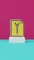Zipped File Icon Cardboard Cutout