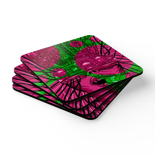 "Hello World" - 4 Coaster Set