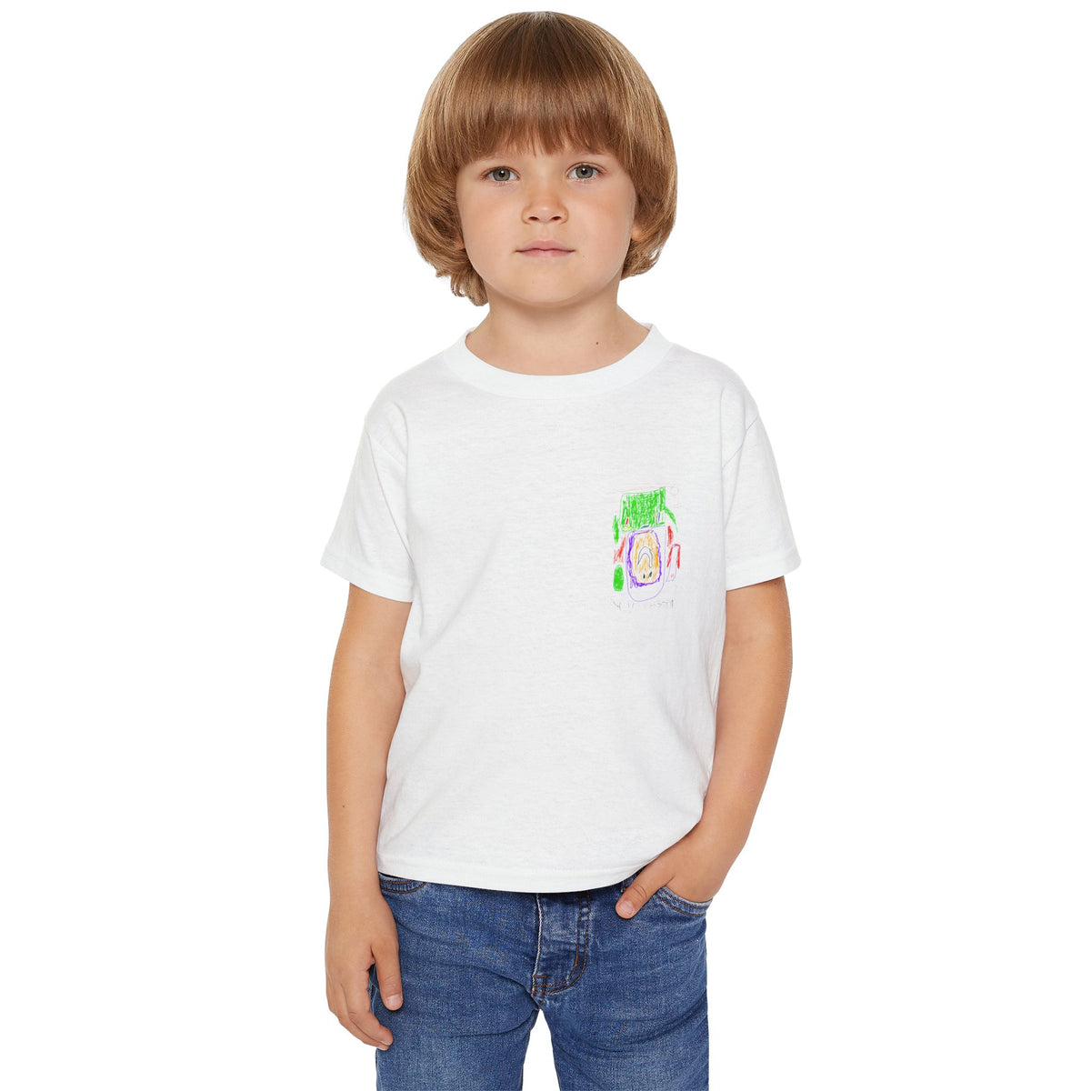 Kids' Crayon Art T‑Shirt — Hand‑Drawn Buzz Lightyear Toddler Tee