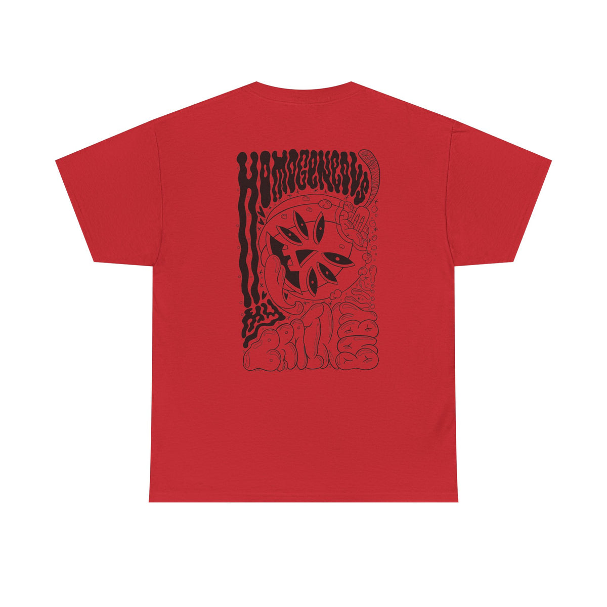 Monochrome Pumpkin Graphic Tee — Retro Black & White Pocket + Back Print