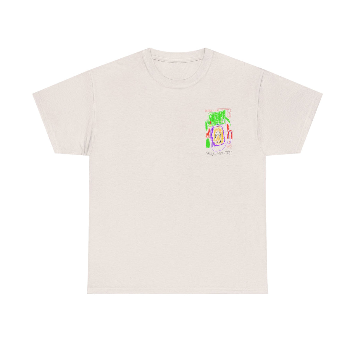 Kids’ Art Smile T-Shirt — Colorful Crayon Drawing Tee (Back Print)
