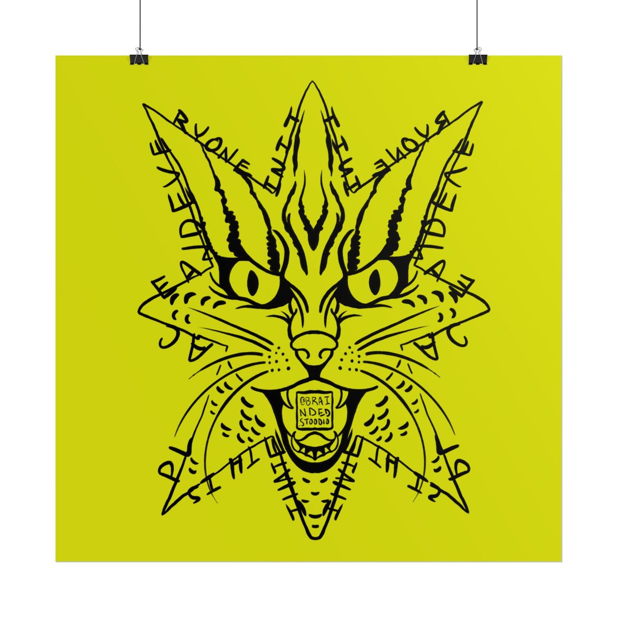"I hate this place and everyone in it." - Rolled Poster Print (Square) (Matte/Glossy/Satin)