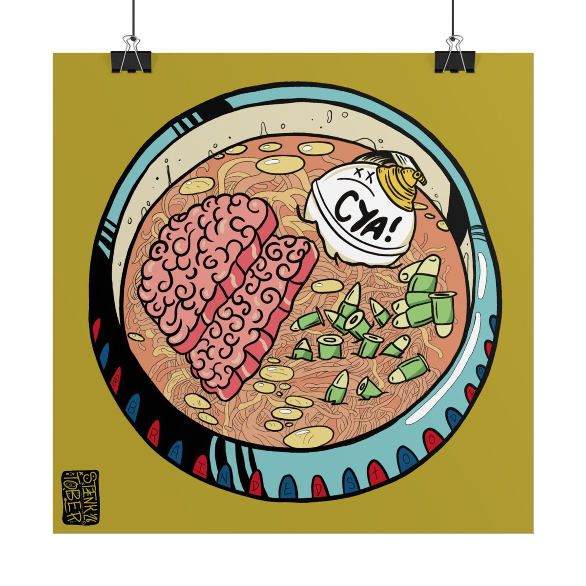 "FOOD FOE" - Rolled Poster Print (Square) (Matte/Glossy/Satin)