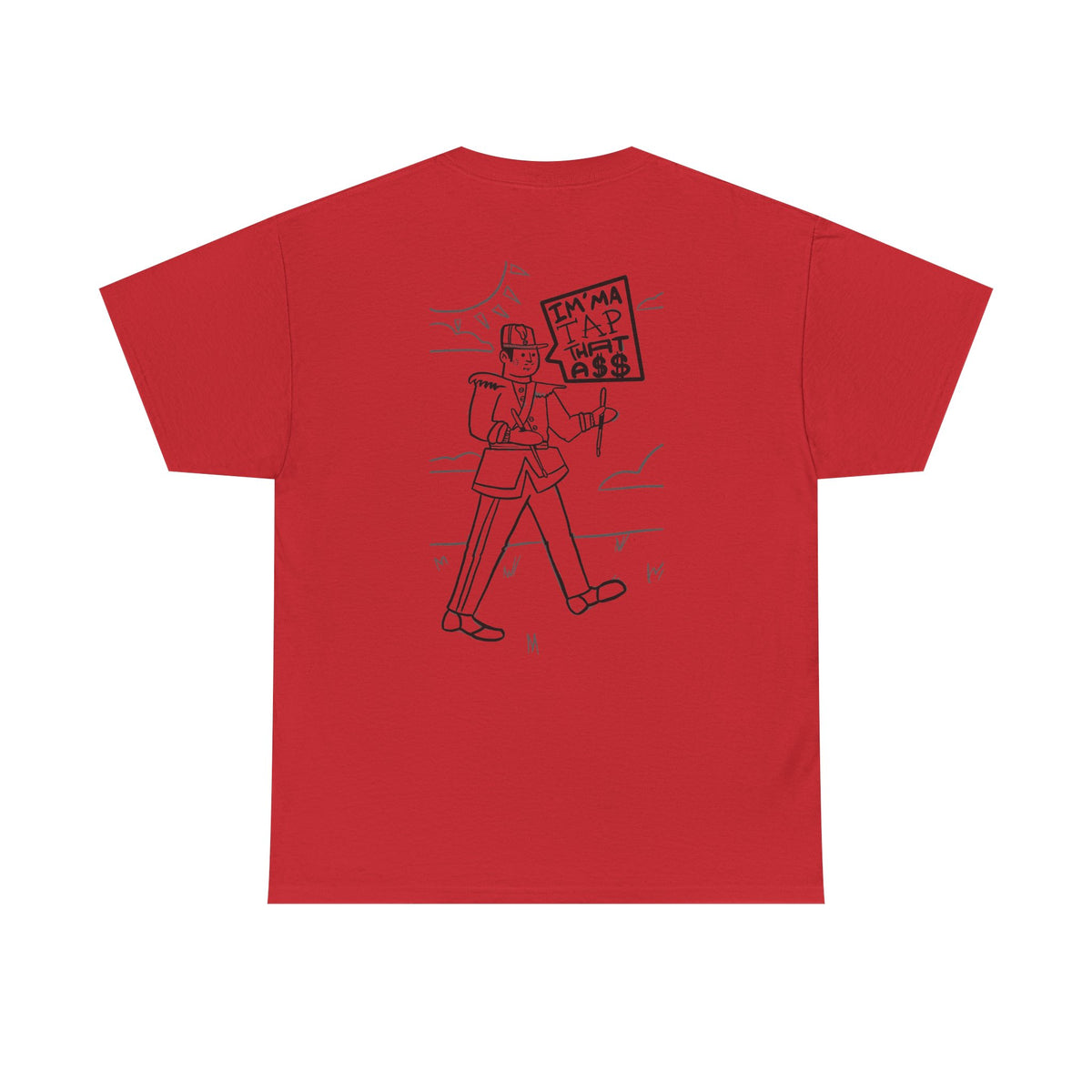 Protester Line Art Tee — Minimalist March Graphic T-Shirt