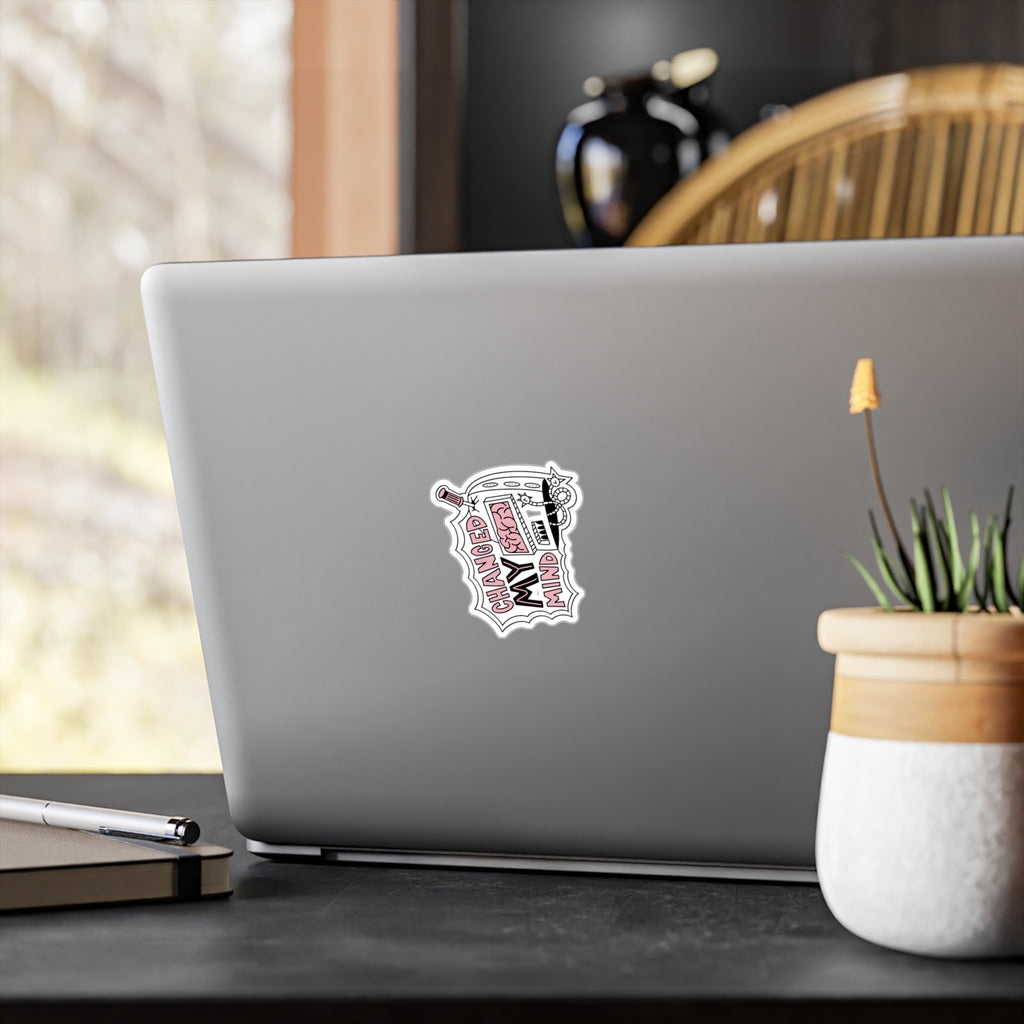 Changed My Mind Robot Sticker — Kiss-Cut Vinyl Decal