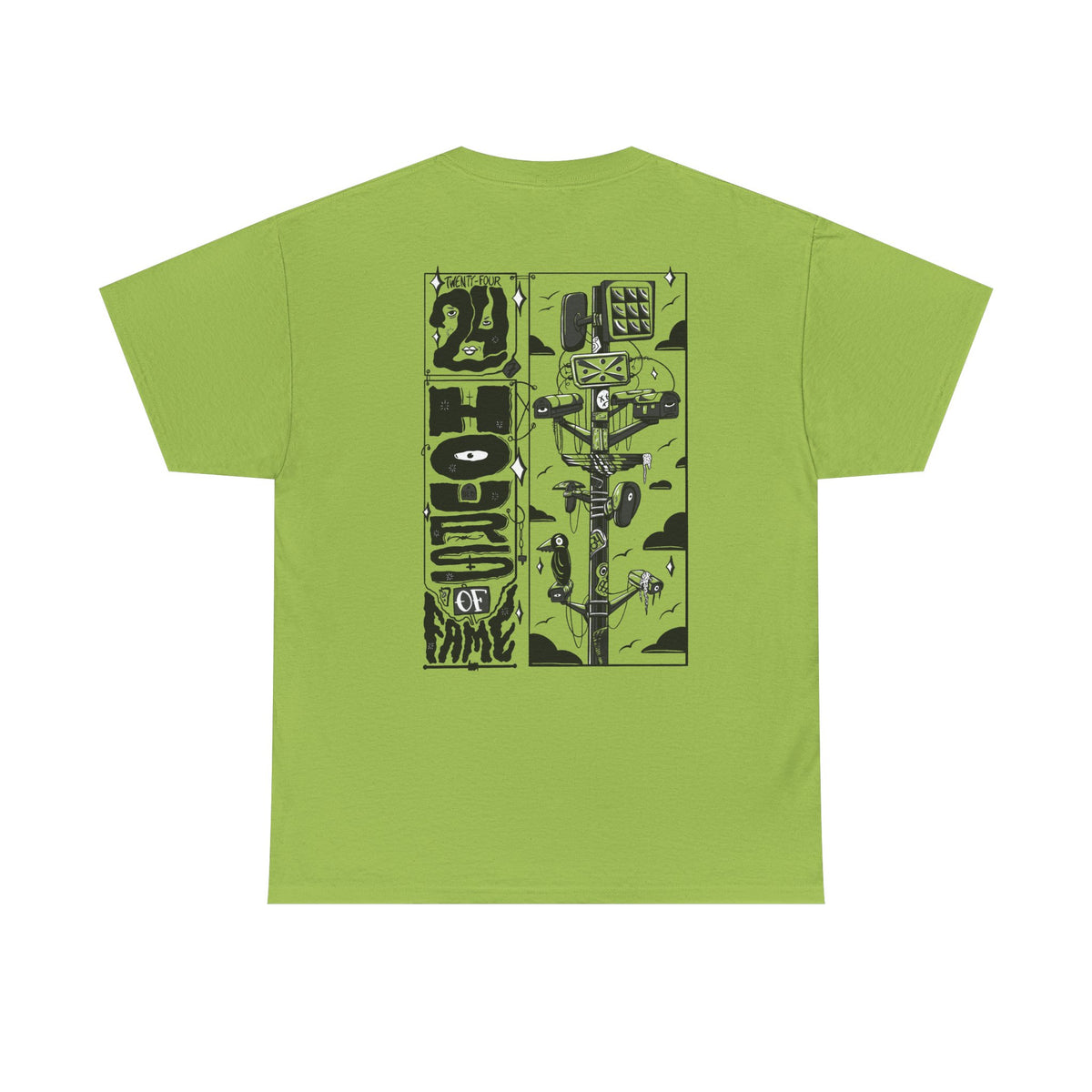 "24 Hours of Fame" - Graphic Tee (Back Print w/ F.T.W.) (Gildan 5K)