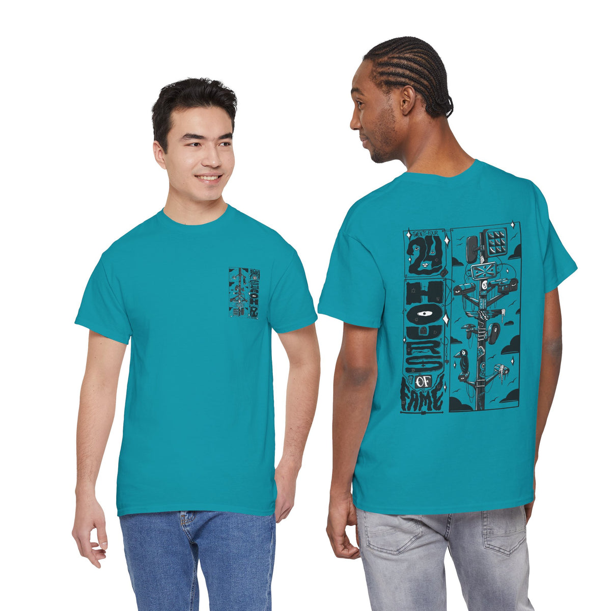 "24 Hours of Fame" - Graphic Tee (Back Print w/ F.T.W.) (Gildan 5K)