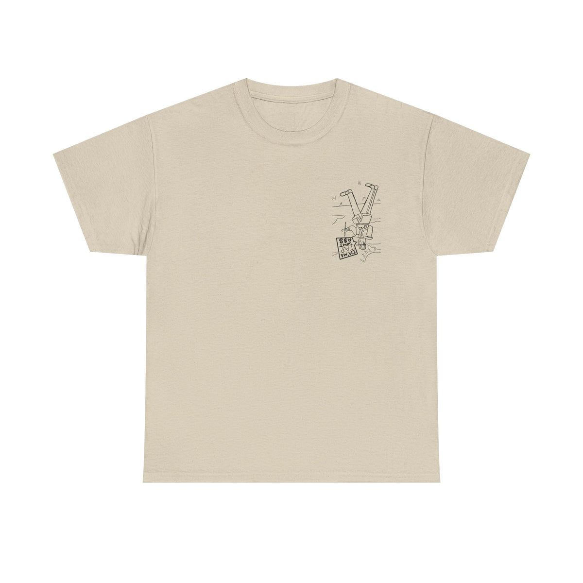 Protester Line Art Tee — Minimalist March Graphic T-Shirt