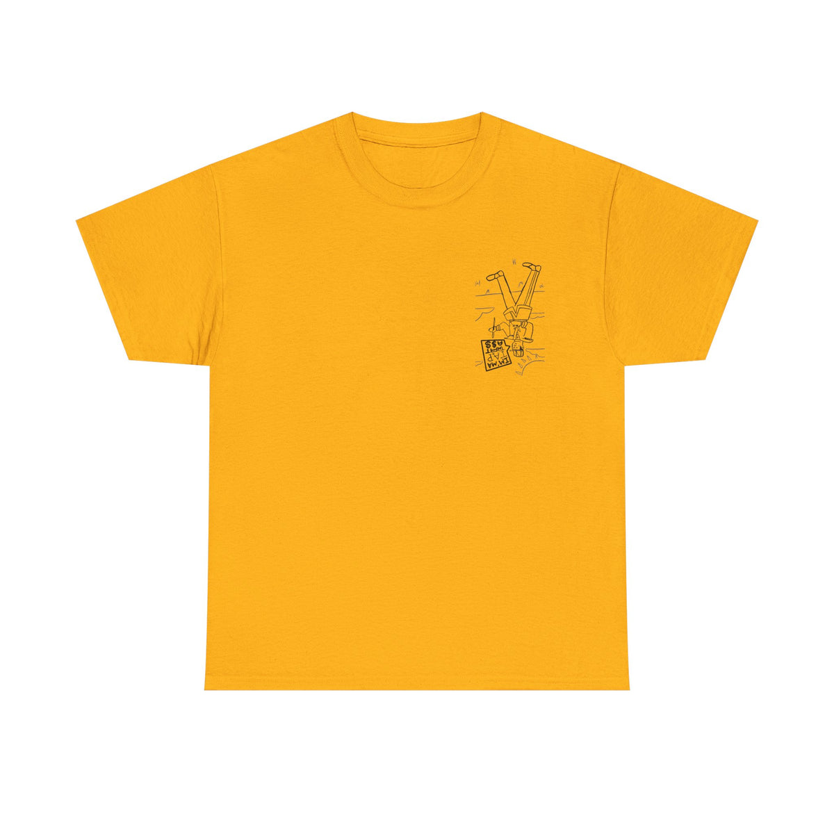 Protester Line Art Tee — Minimalist March Graphic T-Shirt