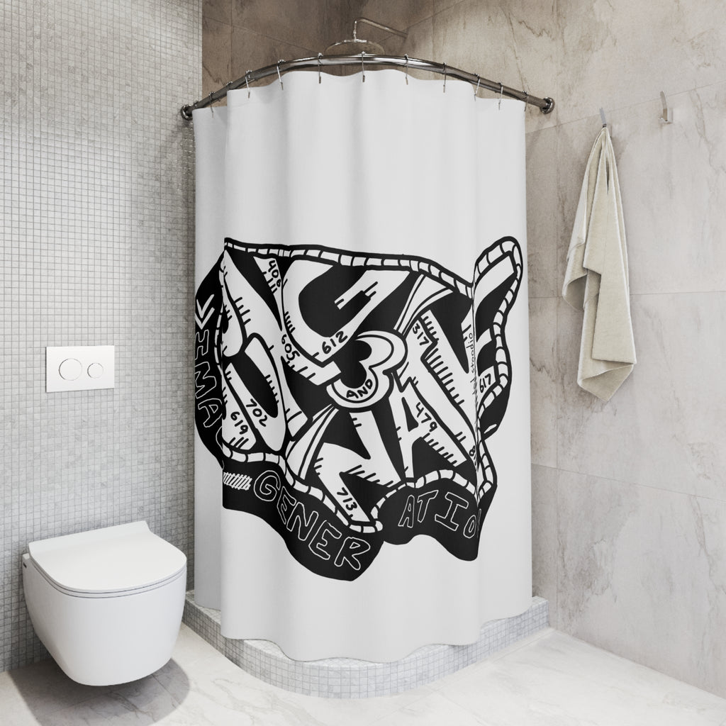Young & Naive -  Black & White Hand-Drawn USA Map Typography