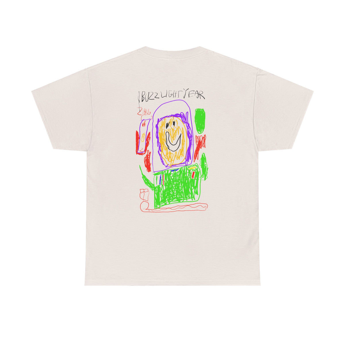 Kids’ Art Smile T-Shirt — Colorful Crayon Drawing Tee (Back Print)